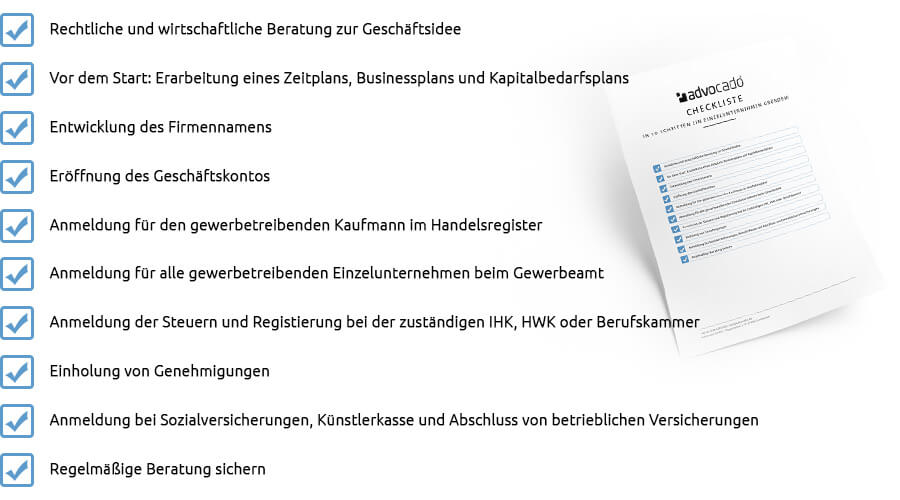 Einzelunternehmen gründen - in 10 Schritten zur Gründung